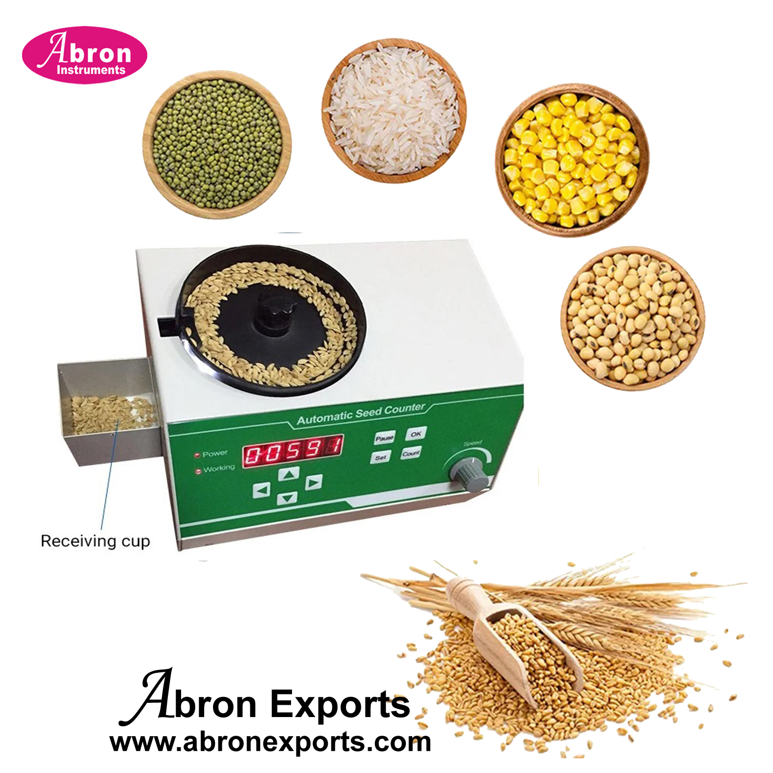 Seed Counter Digital  0.7-4mm 1000 pc with trays autopatic with controlls small medium large seeds Abron AG-3012DC